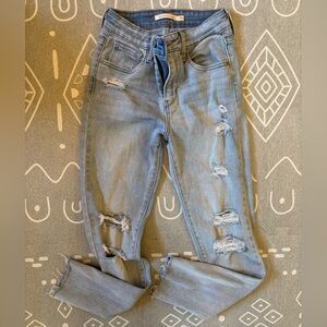 Levi Ripped High Rise Skinny Jeans